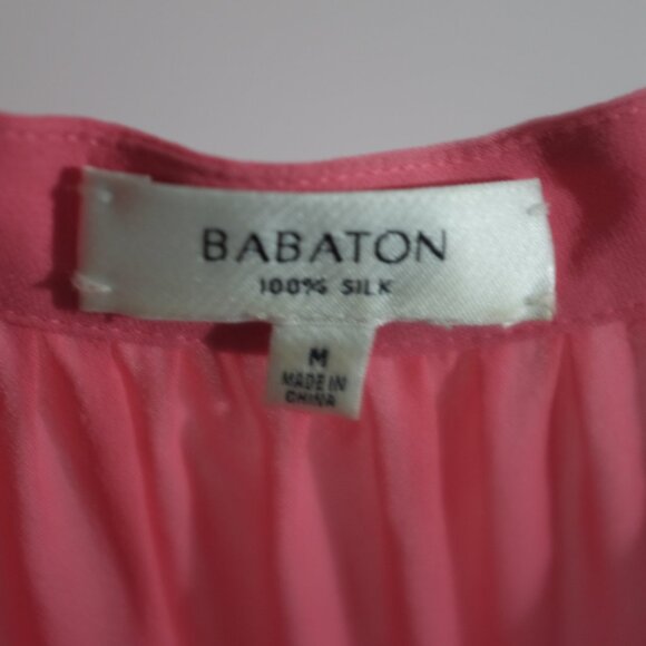 Aritzia Babaton Coral Benedict dress 100% silk sleeveless size M - Picture 8 of 9